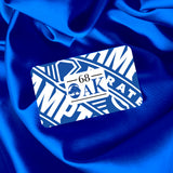 Square image of a 68 Oak Collective gift card displayed on a blue satin fabric background.