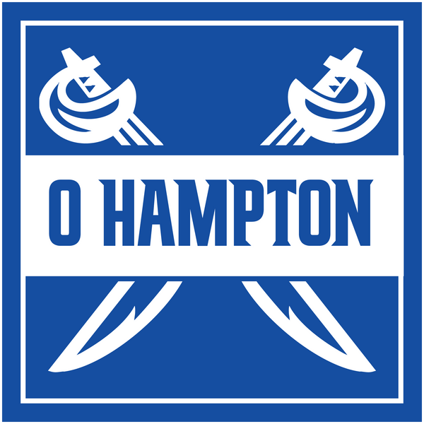 Membership logo with 'O Hampton' text and white symbols on a blue background