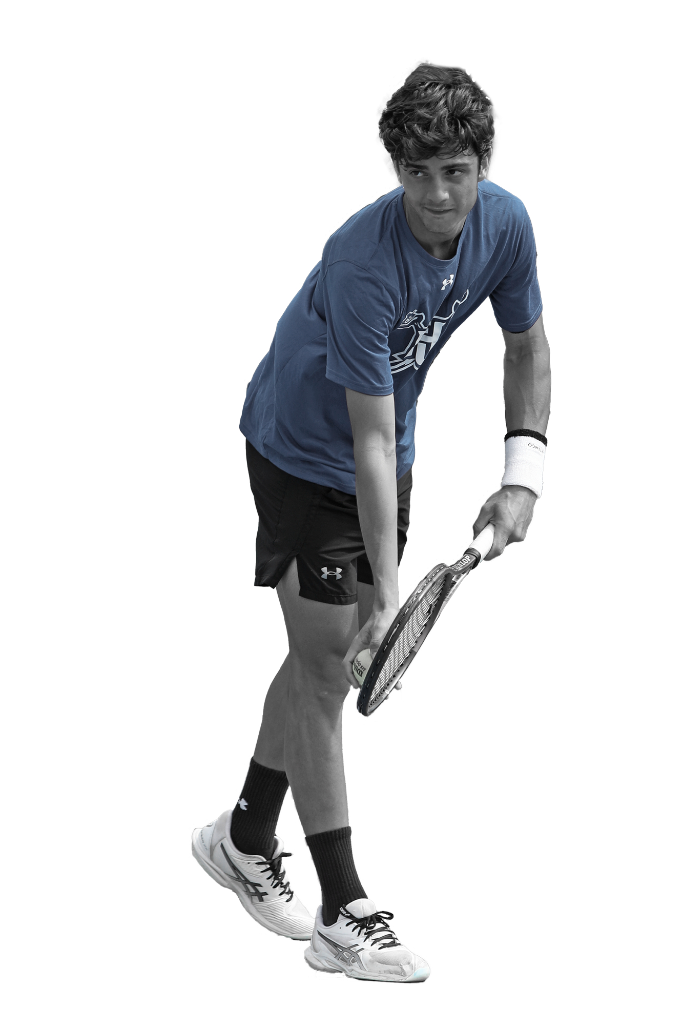 Person holding a tennis racket 