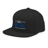 Black cap with '68 Oak' logo on a white background